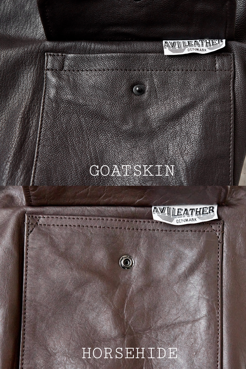 Horsehide and Goatskin Leather Jackets - AVI LEATHER