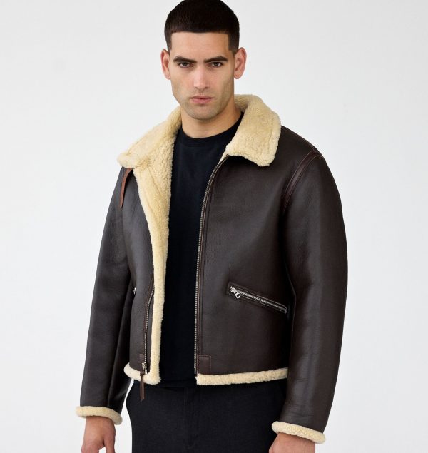 D1 flight jacket in sheepskin