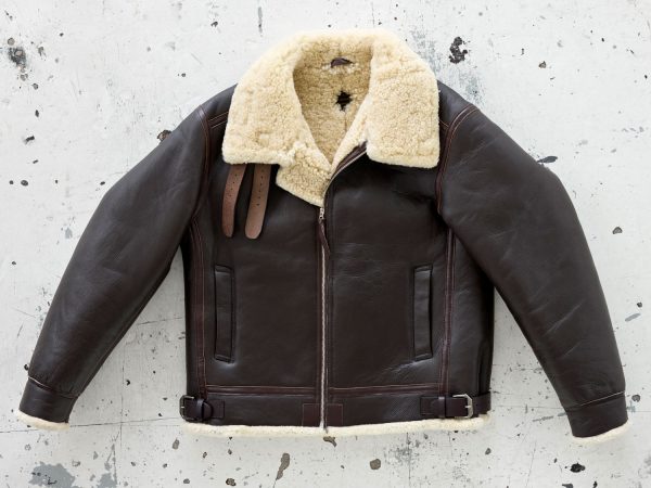 Mens sheepskin bomber jacket