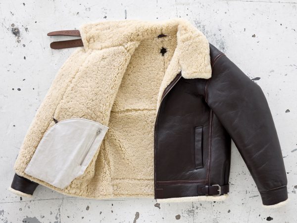 shearling bomber jacket